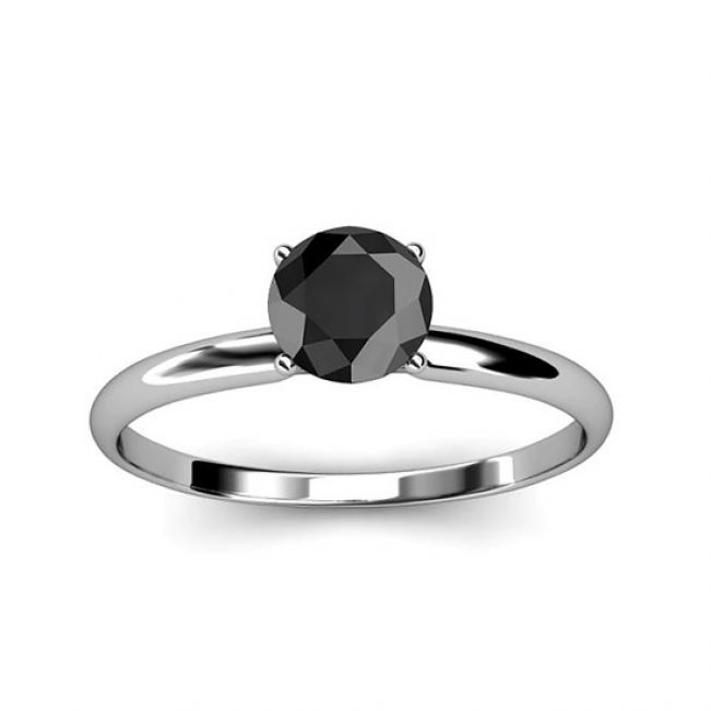 Кольцо с черным бриллиантом - Фото 2