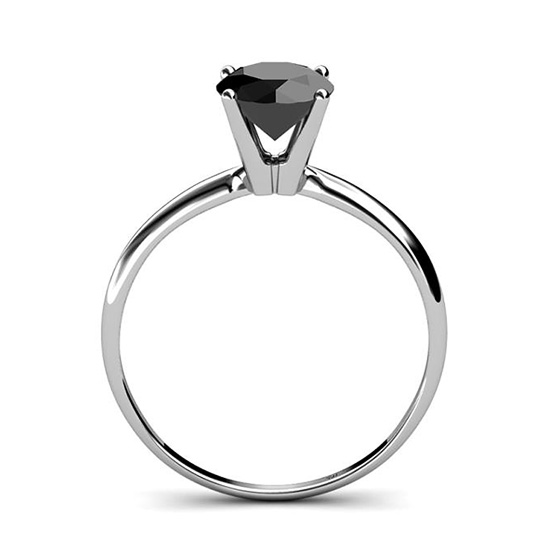 Кольцо с черным бриллиантом,  Больше Изображение 4