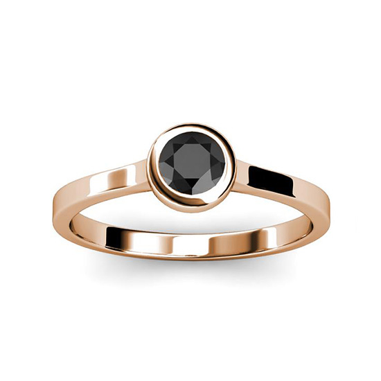 Кольцо с черным бриллиантом ,  Больше Изображение 2