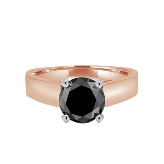 Кольцо с черным бриллиантом , Больше Изображение 1