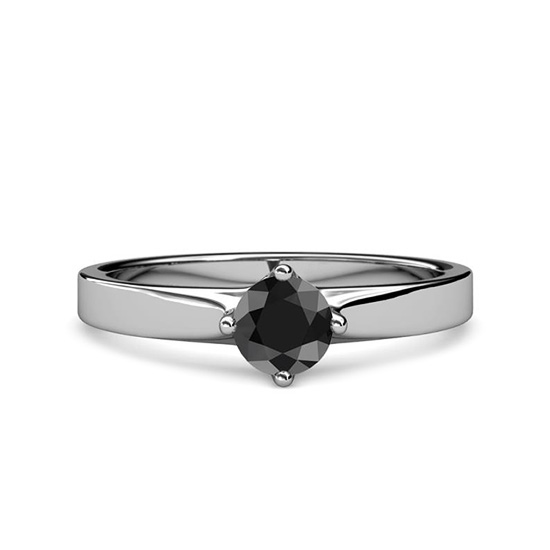 Кольцо с черным бриллиантом , Больше Изображение 1
