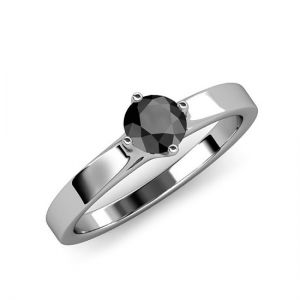 Кольцо с черным бриллиантом  - Фото 1