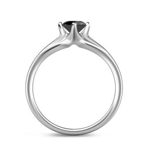 Кольцо с черным бриллиантом  - Фото 1