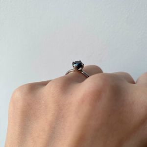 Кольцо с черным бриллиантом  - Фото 5