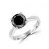 Кольцо солитер с круглым черным бриллиантом 7 мм, Изображение 2