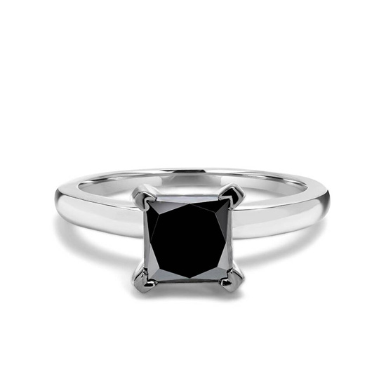 Кольцо с квадратным черным бриллиантом, Изображение 1