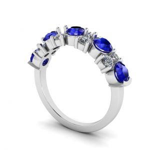 Современное кольцо гирлянда с сапфирами и бриллиантами - Фото 3