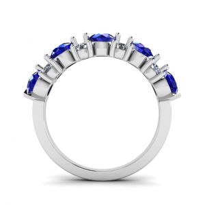 Современное кольцо гирлянда с сапфирами и бриллиантами - Фото 1