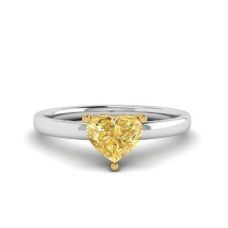 Кольцо с желтым бриллиантом Сердце