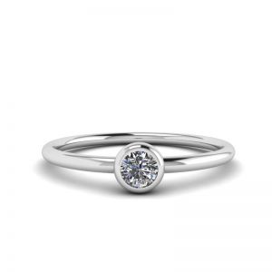 Кольцо с круглым бриллиантом La Promesse