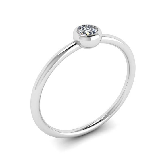 Кольцо с круглым бриллиантом La Promesse,  Больше Изображение 4
