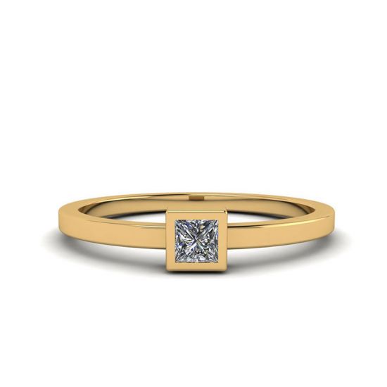 Кольцо с квадратным бриллиантом La Promesse , Больше Изображение 1