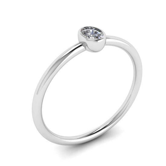 Кольцо с овальным бриллиантом La Promesse,  Больше Изображение 4