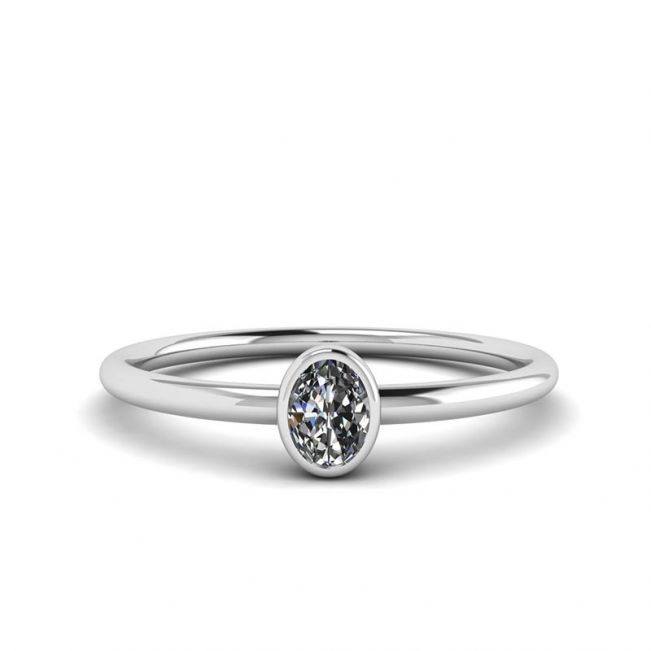 Кольцо с овальным бриллиантом La Promesse