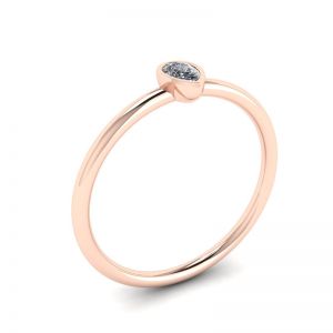 Кольцо с бриллиантом груша - La Promesse  - Фото 3