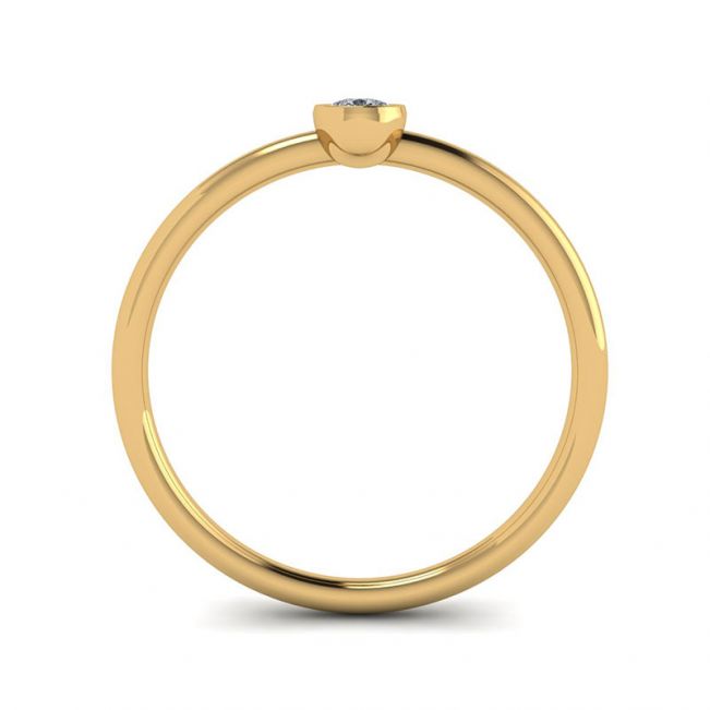 Кольцо с бриллиантом груша - La Promesse  - Фото 1