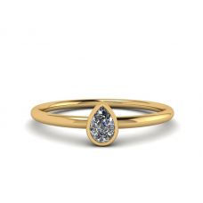 Кольцо с бриллиантом груша - La Promesse 