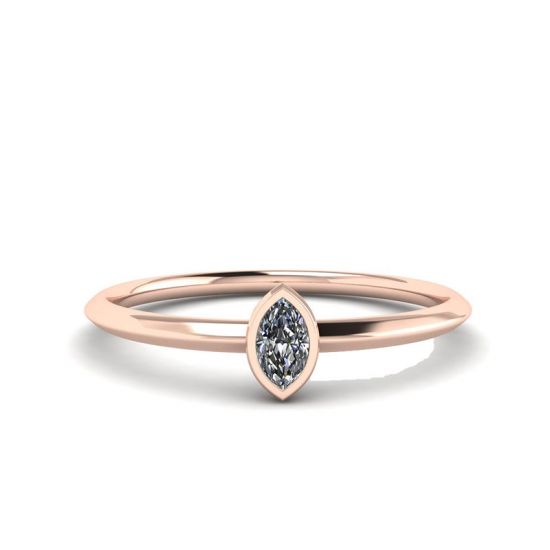 Кольцо с бриллиантом маркиз - La Promesse 