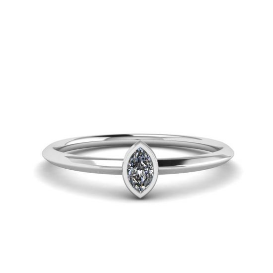 Кольцо с бриллиантом маркиз - La Promesse, Больше Изображение 1