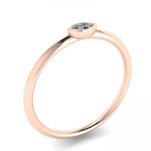 Кольцо с бриллиантом маркиз горизонтальное - La Promesse  - Фото 3