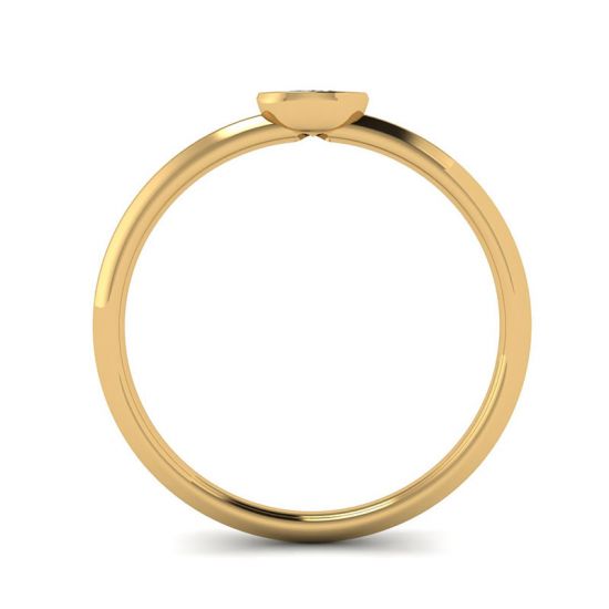 Кольцо с бриллиантом маркиз горизонтальное - La Promesse ,  Больше Изображение 2