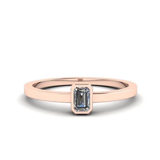 Кольцо с бриллиантом эмеральд - La Promesse , Больше Изображение 1