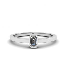 Кольцо с мини бриллиантом эмеральд - La Promesse