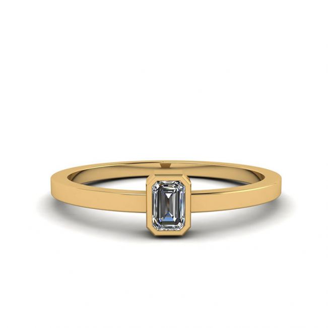 Кольцо с бриллиантом эмеральд - La Promesse 