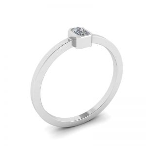 Кольцо с бриллиантом эмеральд - La Promesse - Фото 3