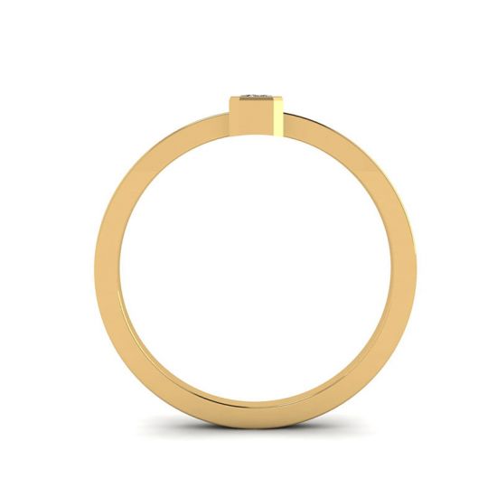 Кольцо с бриллиантом эмеральд - La Promesse ,  Больше Изображение 2