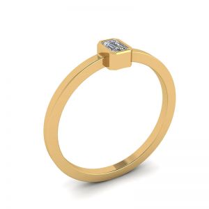 Кольцо с бриллиантом эмеральд - La Promesse  - Фото 3