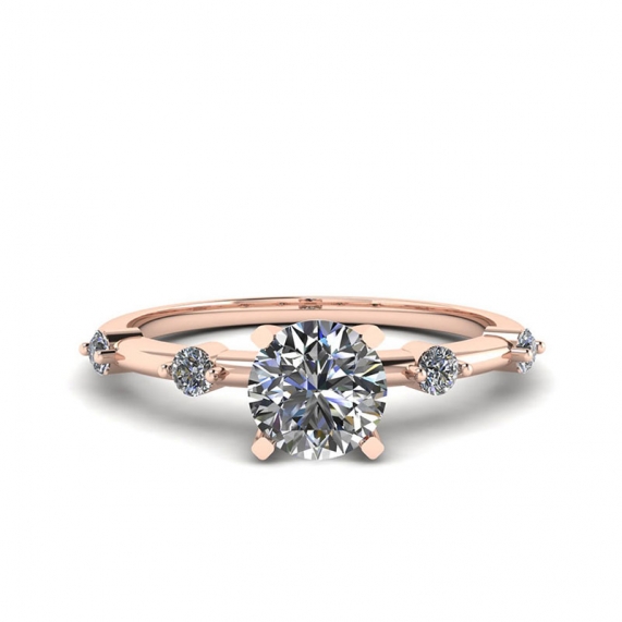 Кольцо с 5 бриллиантами