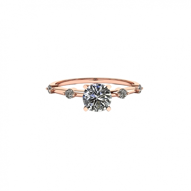 Кольцо с 5 бриллиантами