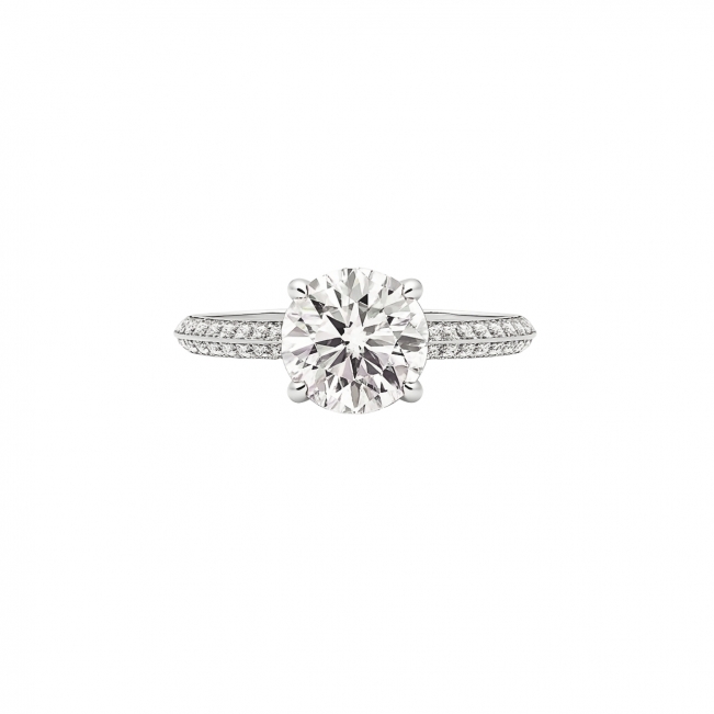 Кольцо с круглым бриллиантом 