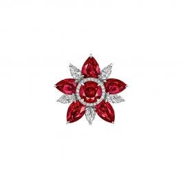 Кольцо с рубинами и бриллиантами Fleur de Feu