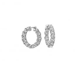 Серьги-кольца с бриллиантами Élégance