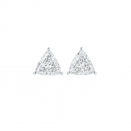 Серьги пусеты с бриллиантами Триллион