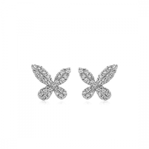 Серьги бабочки с бриллиантами