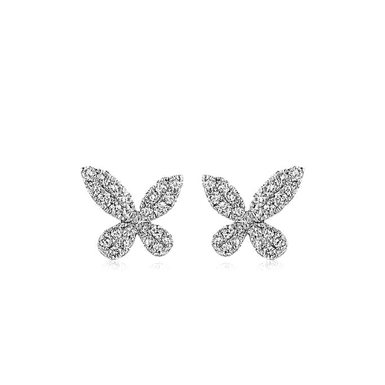 Серьги бабочки с бриллиантами, Изображение 1