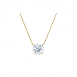 Кулон с круглым бриллиантом