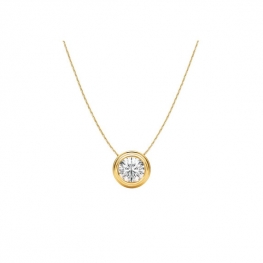 Кулон с круглым бриллиантом