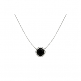 Кулон с круглым черным бриллиантом