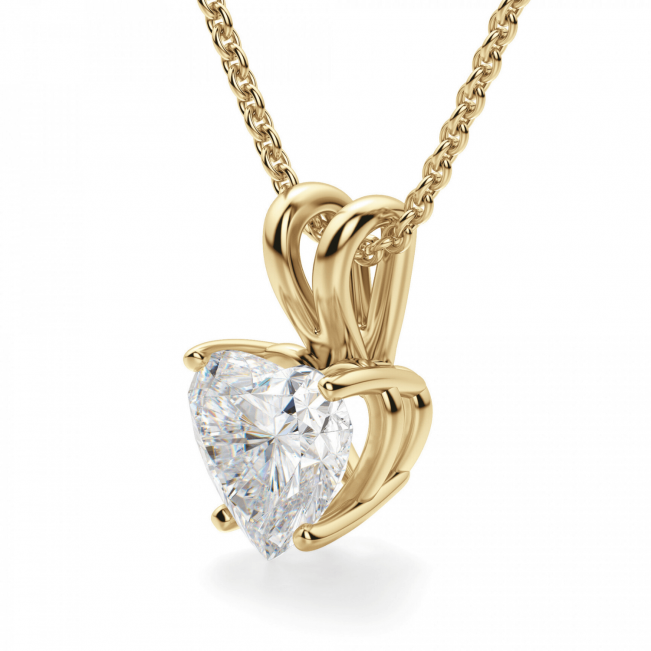 Кулон с бриллиантом сердце - Фото 1