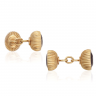 Золотые запонки с гранатами в винтажном стиле, Изображение 2