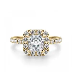 Золотые кольца с бриллиантом ❤️ каталог