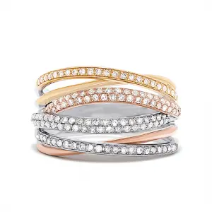 Обручальные кольца 2 и 3 золота - кольца из золота разного цвета -ювелирный магазин PIERRE