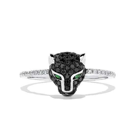 Стиль # 4835 - Кольцо Пантера с бриллиантами и изумрудами — купить в Ювелирном магазине PIERRE