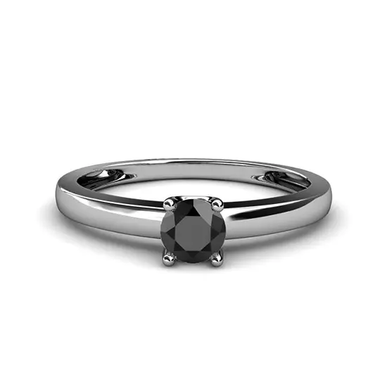 Стиль # 5859 - Кольцо с черным бриллиантом — купить в Ювелирном магазине PIERRE