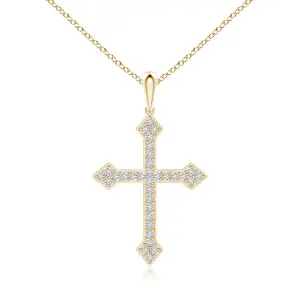 Золотой крестик с бриллиантами— купить крестики из золота с бриллиантом в Москве