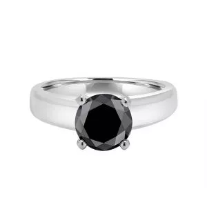 Кольца с черным бриллиантом ❤️ PIERRE